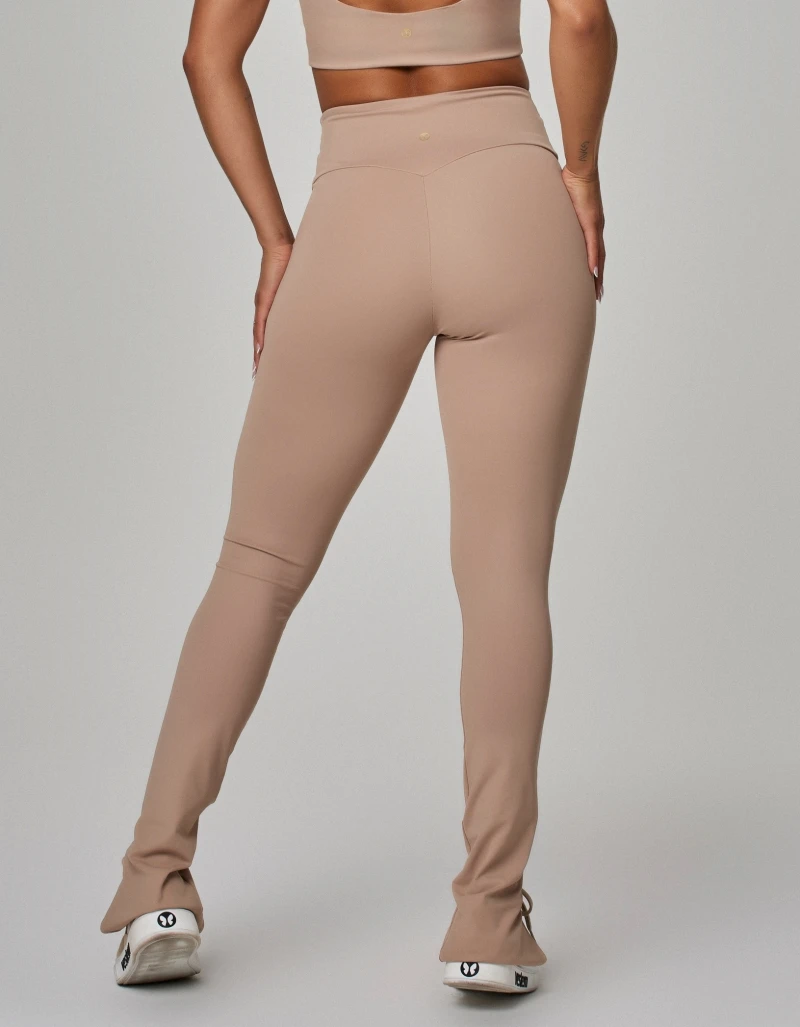 Vestem - Luxe Beige Kaki Slit Leggings - FS1609.PE.C0130