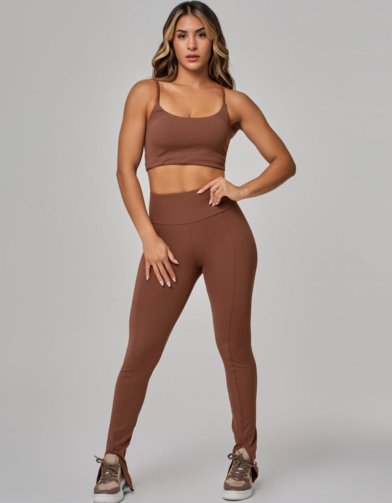 Vestem - Legging com Fenda Luxe Marrom Cafe Duo - FS1609.PE.C0626