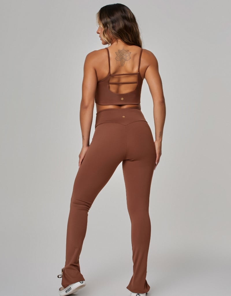 Vestem - Legging com Fenda Luxe Marrom Cafe Duo - FS1609.PE.C0626