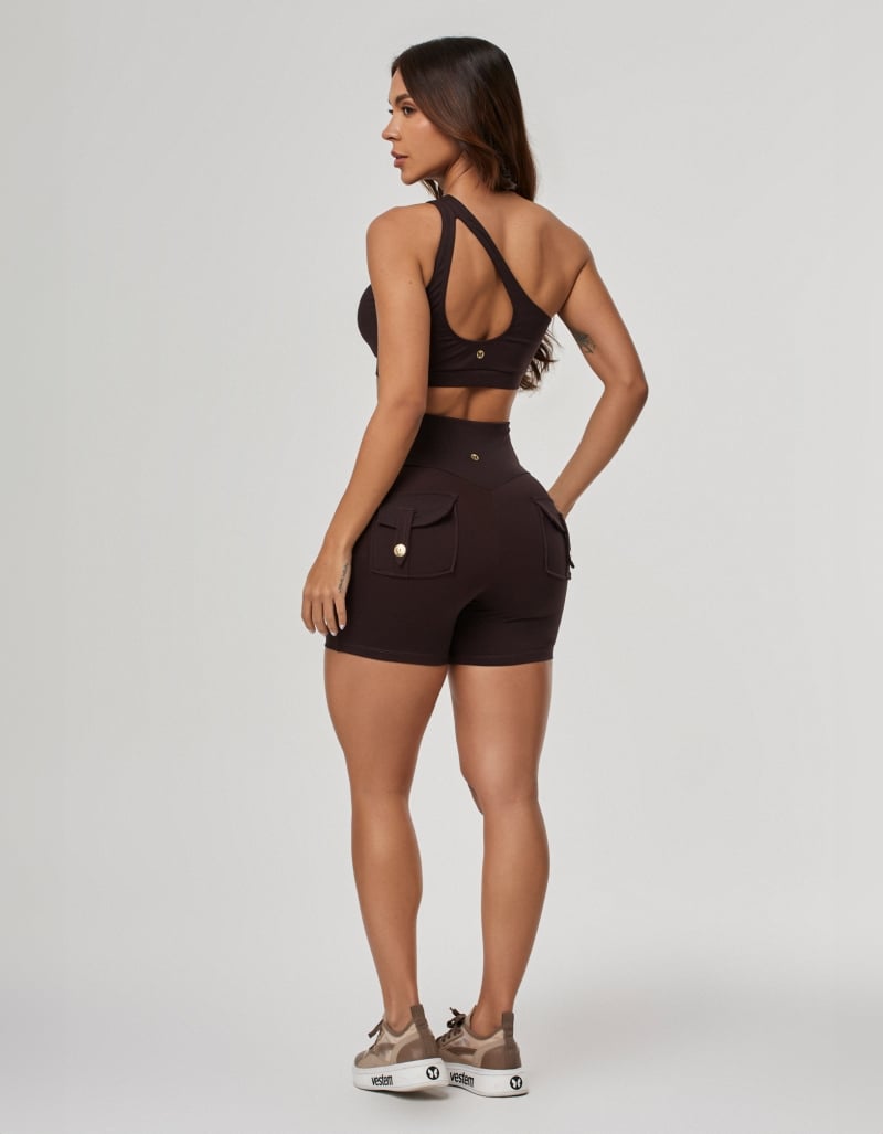 Vestem - Shorts com Bolsos Origem Marrom Coffee - SH780.PE.C0601