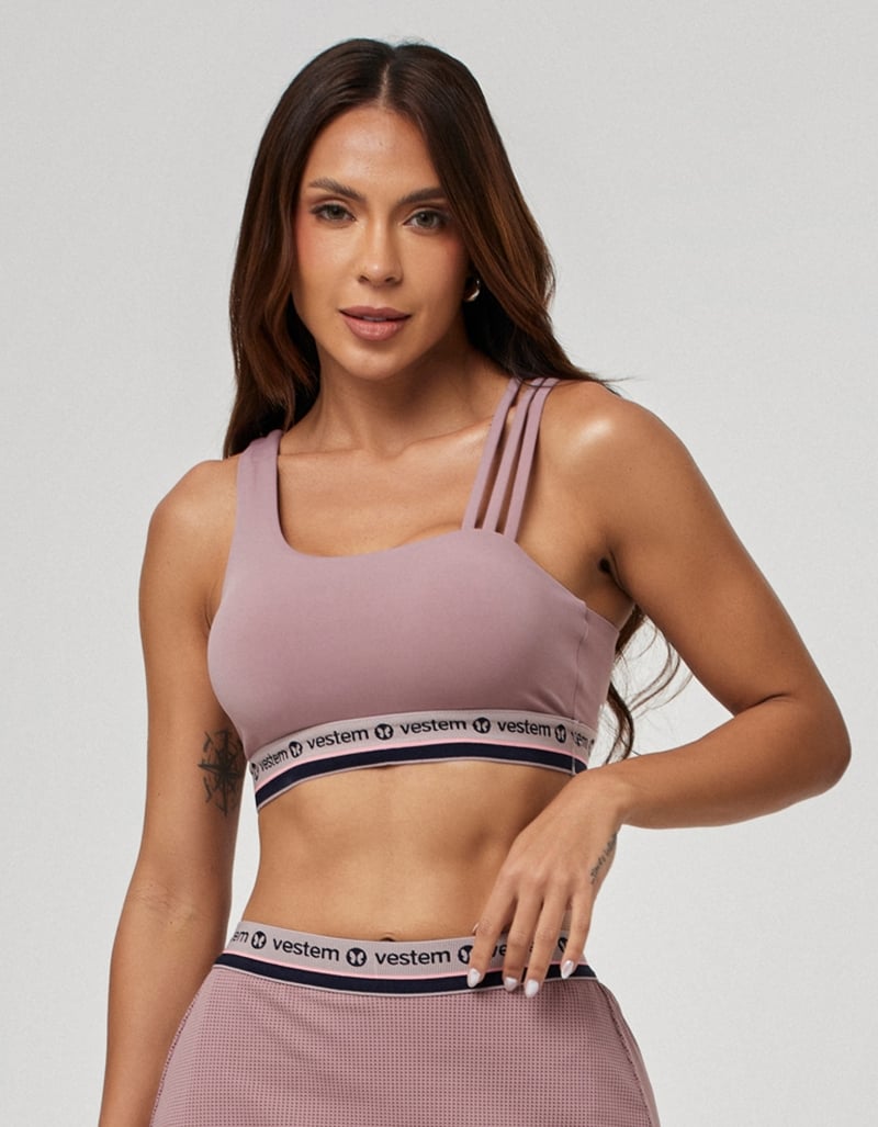Vestem - Top Alta Sustentação Intense Rosa Satin - TOP1263.PE.C0346