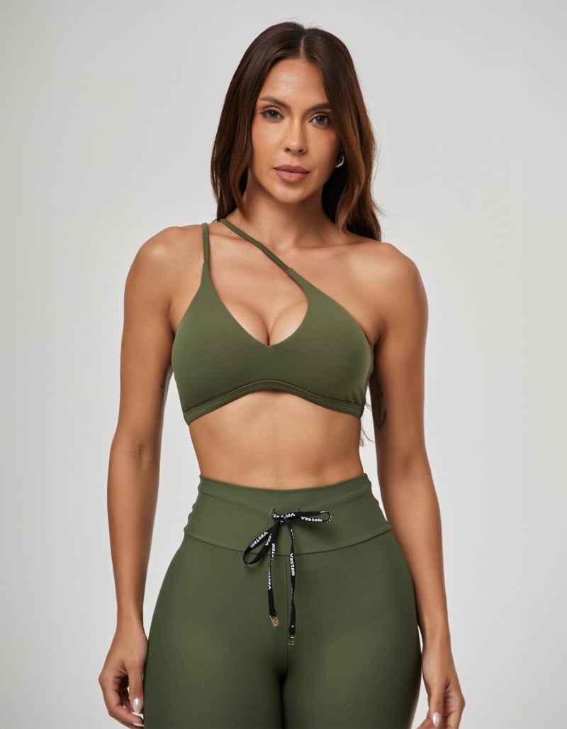 Vestem - Top Leve Sustentação Set Verde Croco - TOP1268.PE.C0292