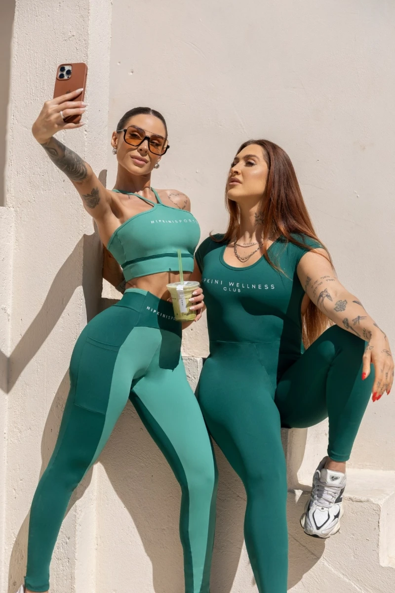 Hipkini - Breezy Oliva Fitness Legging with Silk - 33331305 Hipkini - Breezy Oliva Fitness Legging with Silk - 33331305
