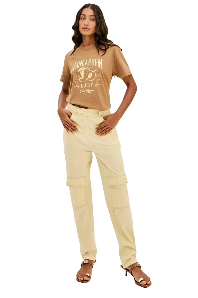 LANÇA PERFUME - Short Sleeve T-shirt Local Print Launches Perfume - 5122