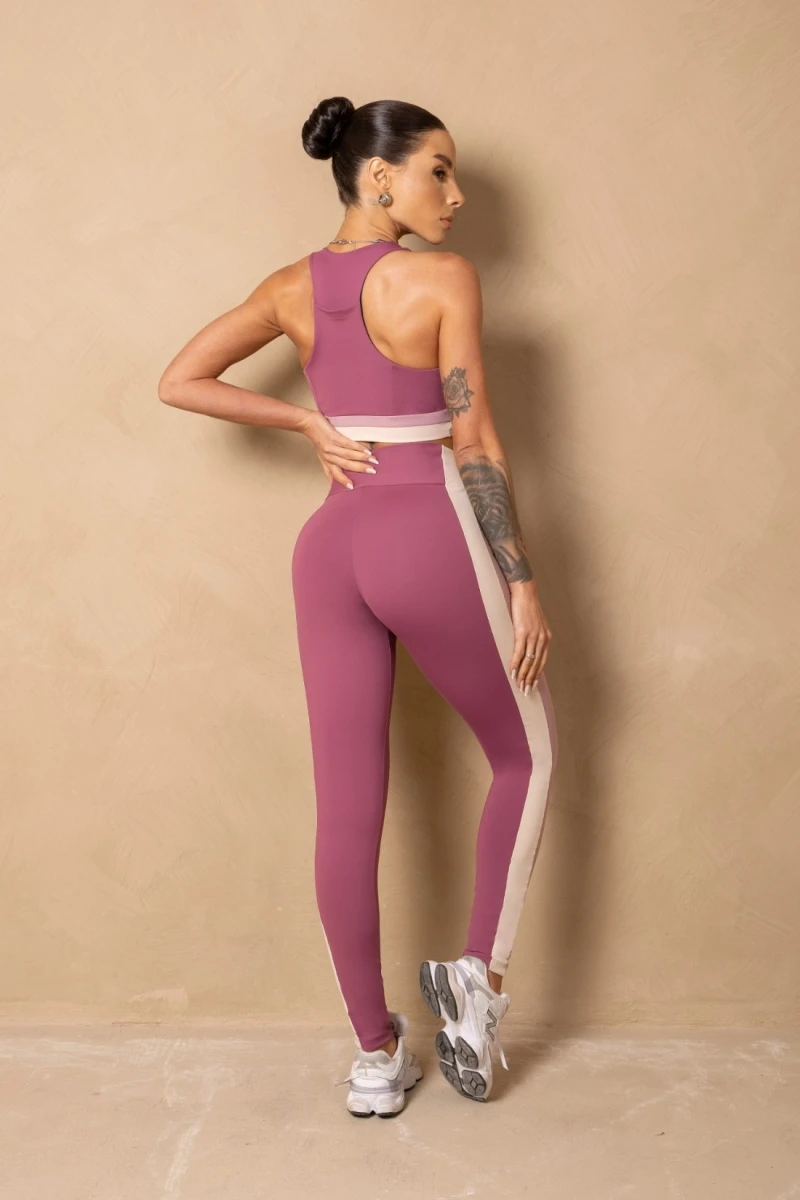 Hipkini - Fitness Breezy Mauve leggings with silk - 33331310 Hipkini - Fitness Breezy Mauve leggings with silk - 33331310
