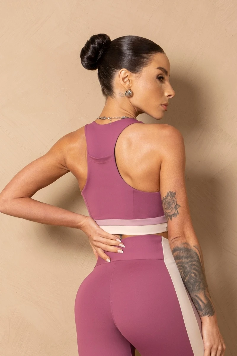 Hipkini - Fitness Breezy Mauve leggings with silk - 33331310 Hipkini - Fitness Breezy Mauve leggings with silk - 33331310