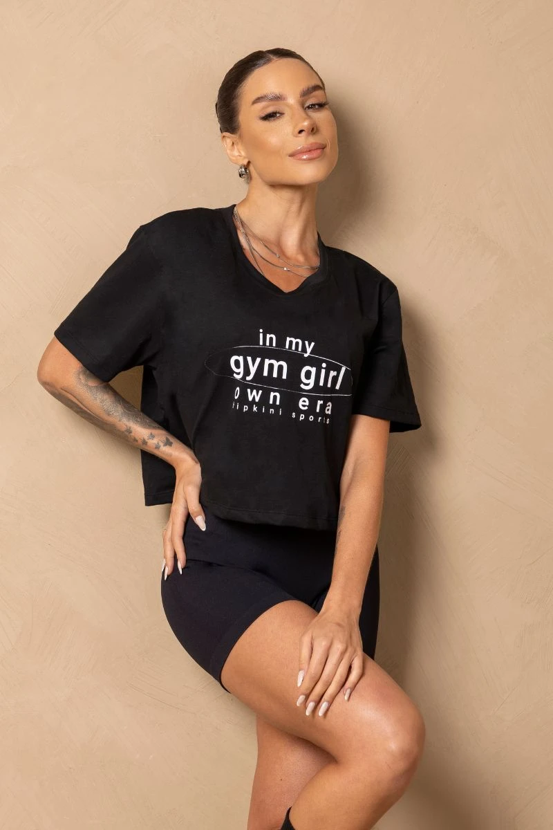 Hipkini - Breezy Black Cropped T-Shirt - 33331286 Hipkini - Breezy Black Cropped T-Shirt - 33331286
