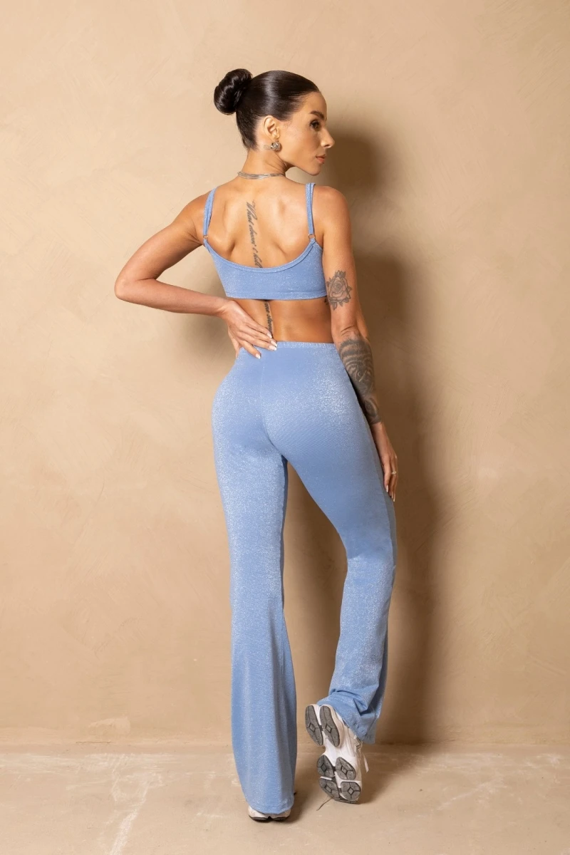 Hipkini - Breezy Flare Pants Azul Shine - 33331318 Hipkini - Breezy Flare Pants Azul Shine - 33331318