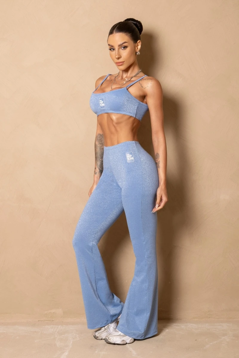 Hipkini - Breezy Flare Pants Azul Shine - 33331318