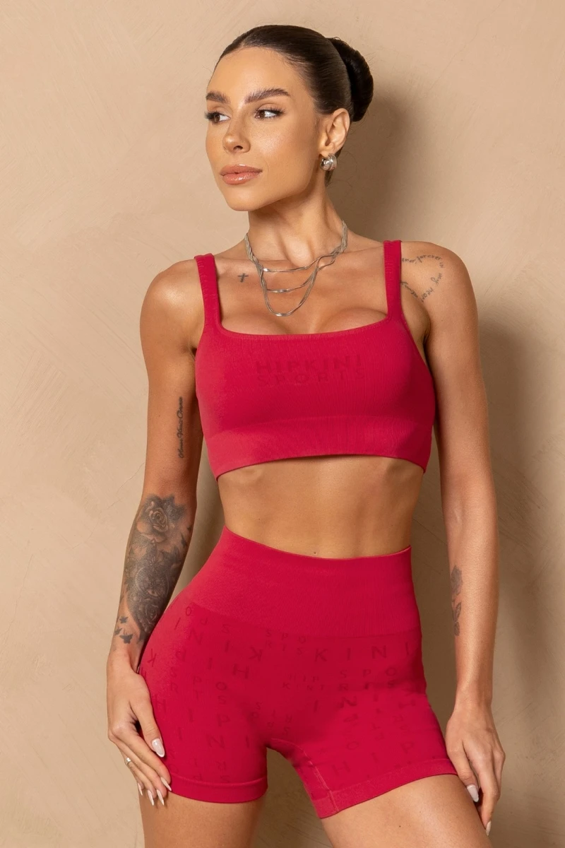 Hipkini - Shorts Fitness Seamless Breezy Red - 33331394 Hipkini - Shorts Fitness Seamless Breezy Red - 33331394