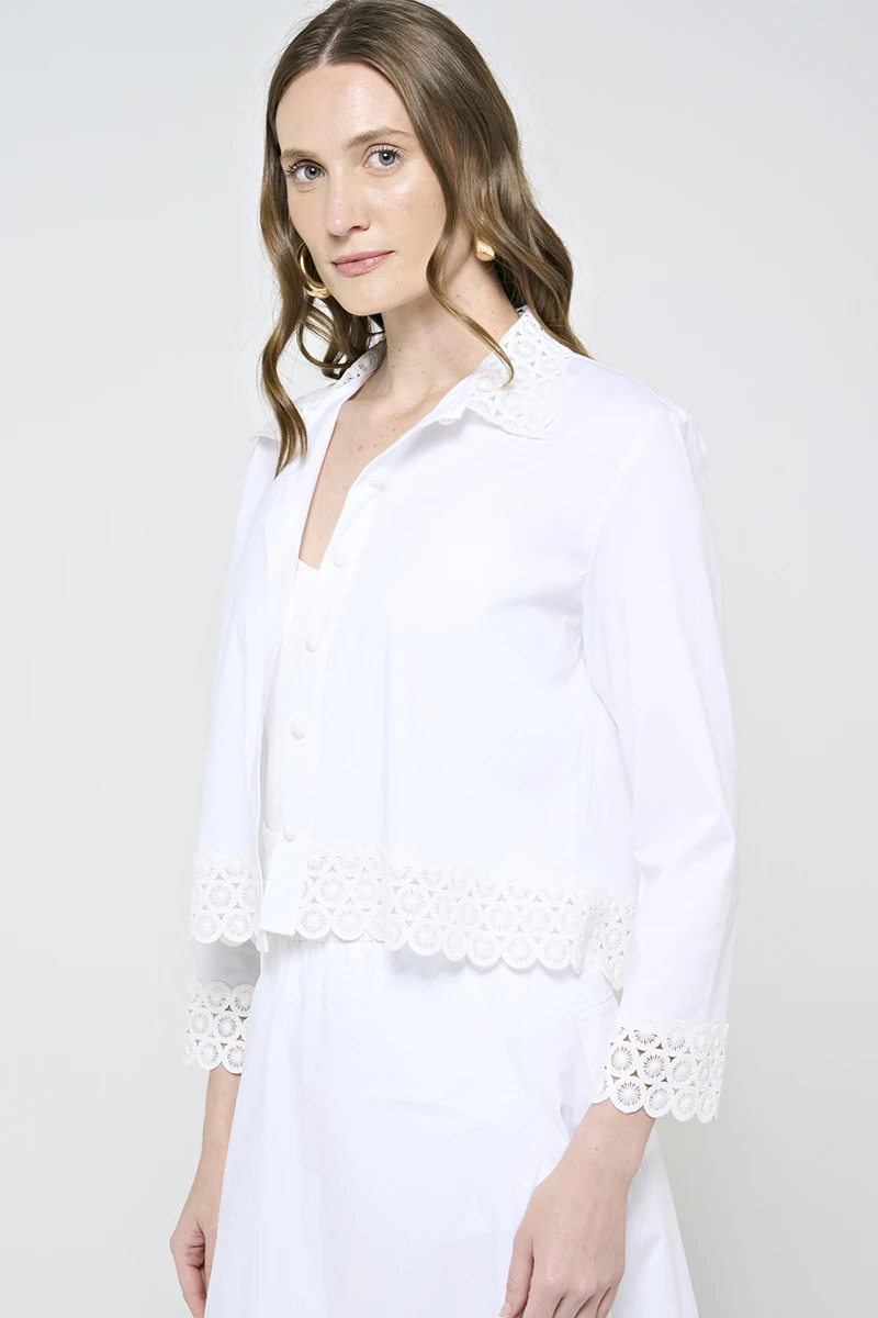 Hidrogênio - WHITE LACE JACKET - 20486002 Hidrogênio - WHITE LACE JACKET - 20486002