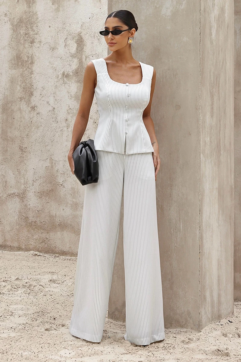 Dot Clothing - Pants Dot Clothing Maia Stripada Off White - 2839OFF Dot Clothing - Pants Dot Clothing Maia Stripada Off White - 2839OFF