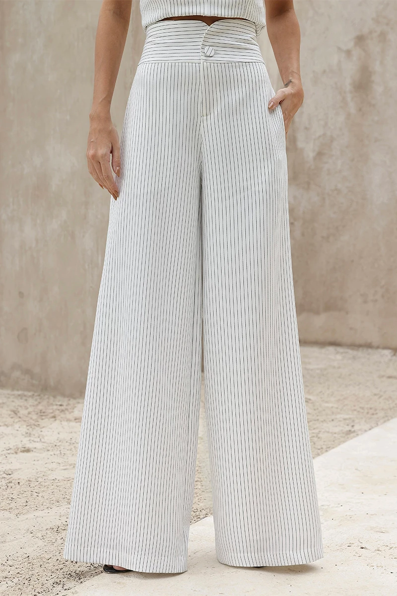 Dot Clothing - Pants Dot Clothing Maia Stripada Off White - 2839OFF Dot Clothing - Pants Dot Clothing Maia Stripada Off White - 2839OFF