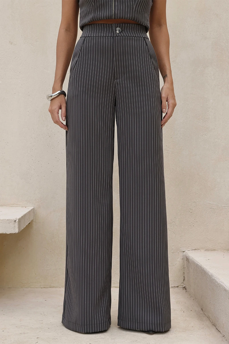 Dot Clothing - Set Dot Clothing Selena Striped Lead - 2826CINZA