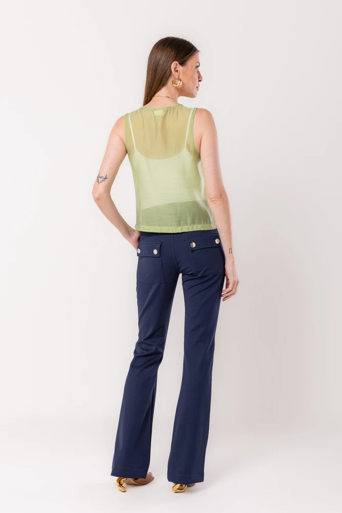 Hidrogênio - WIDE STRAP ORGANZA MATCHA TANK TOP - 20496403 Hidrogênio - WIDE STRAP ORGANZA MATCHA TANK TOP - 20496403