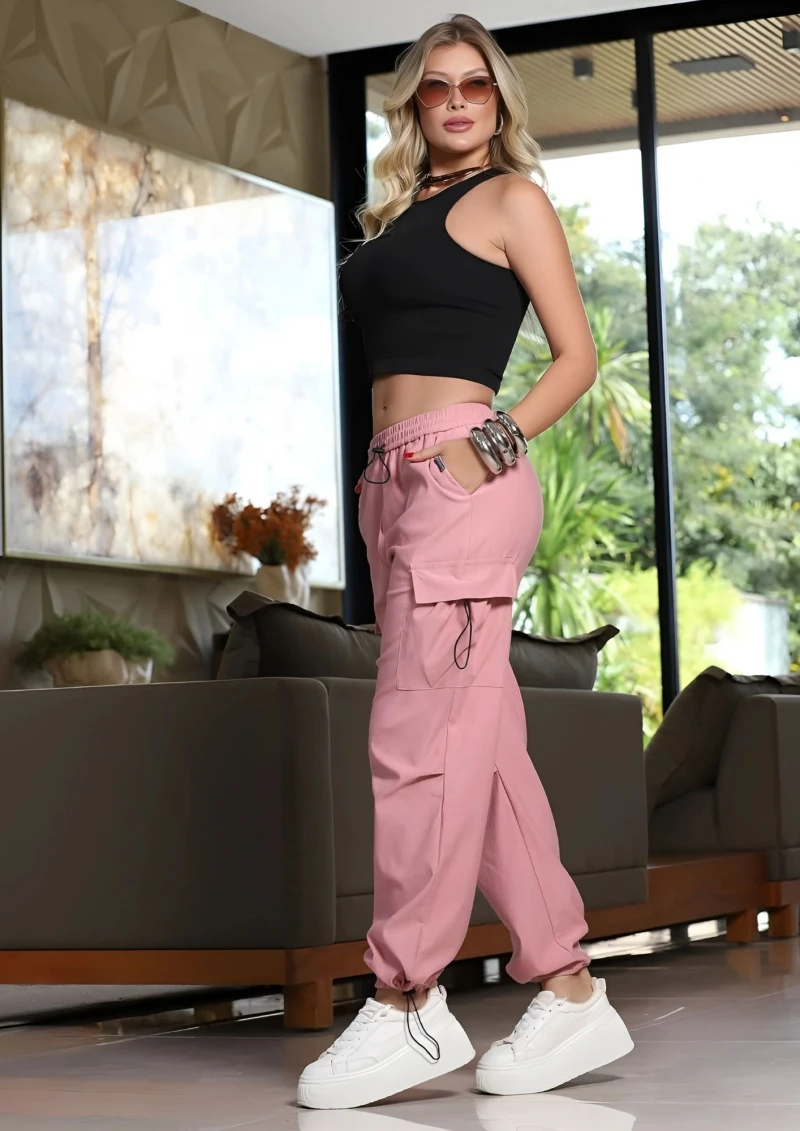PITBULL - PARACHUTES EMPÓRIO PIT BULL PANTS - PINK - 89284RS