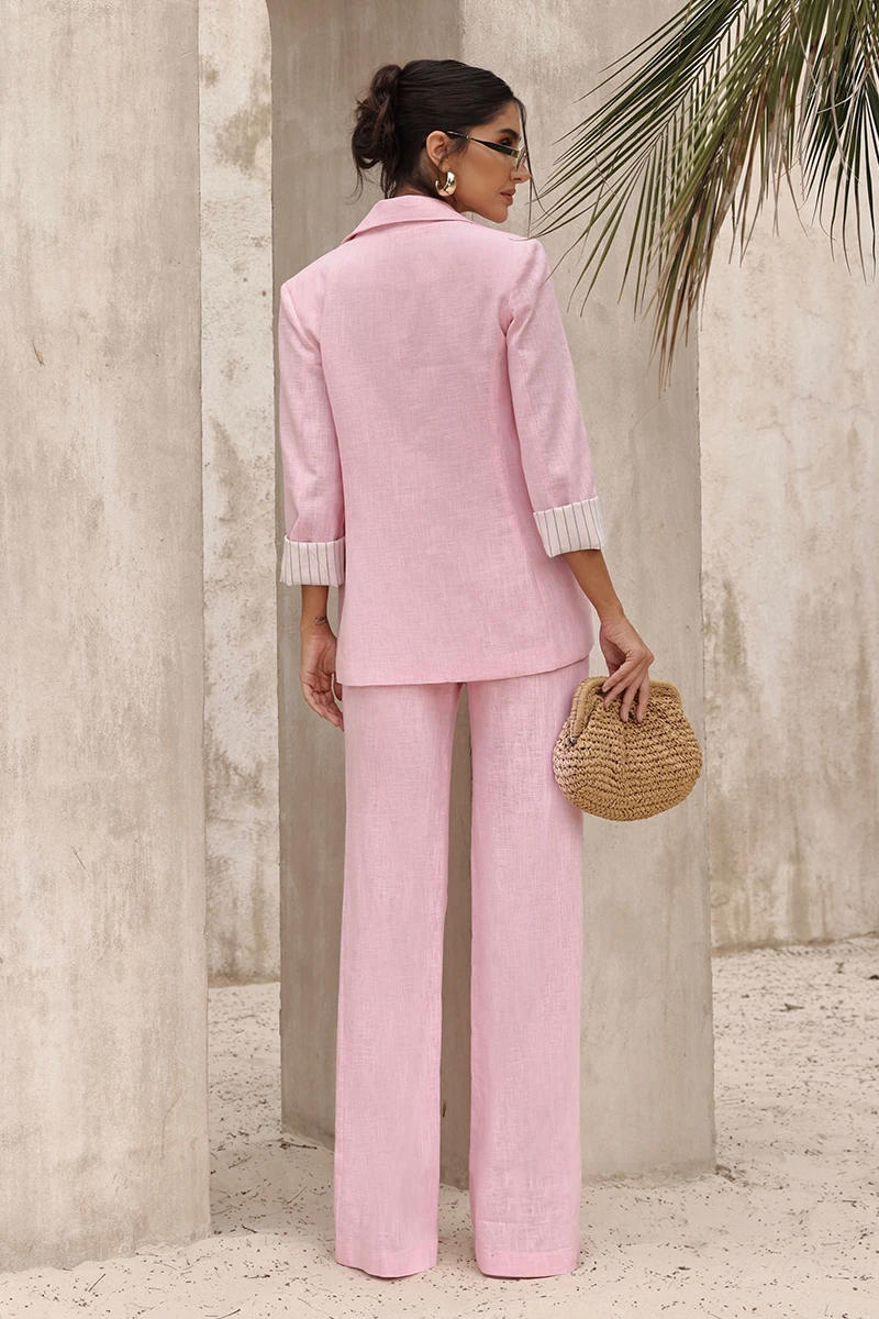 Dot Clothing - Blazer Dot Clothing Ariana Linho pink - 2832ROSA Dot Clothing - Blazer Dot Clothing Ariana Linho pink - 2832ROSA