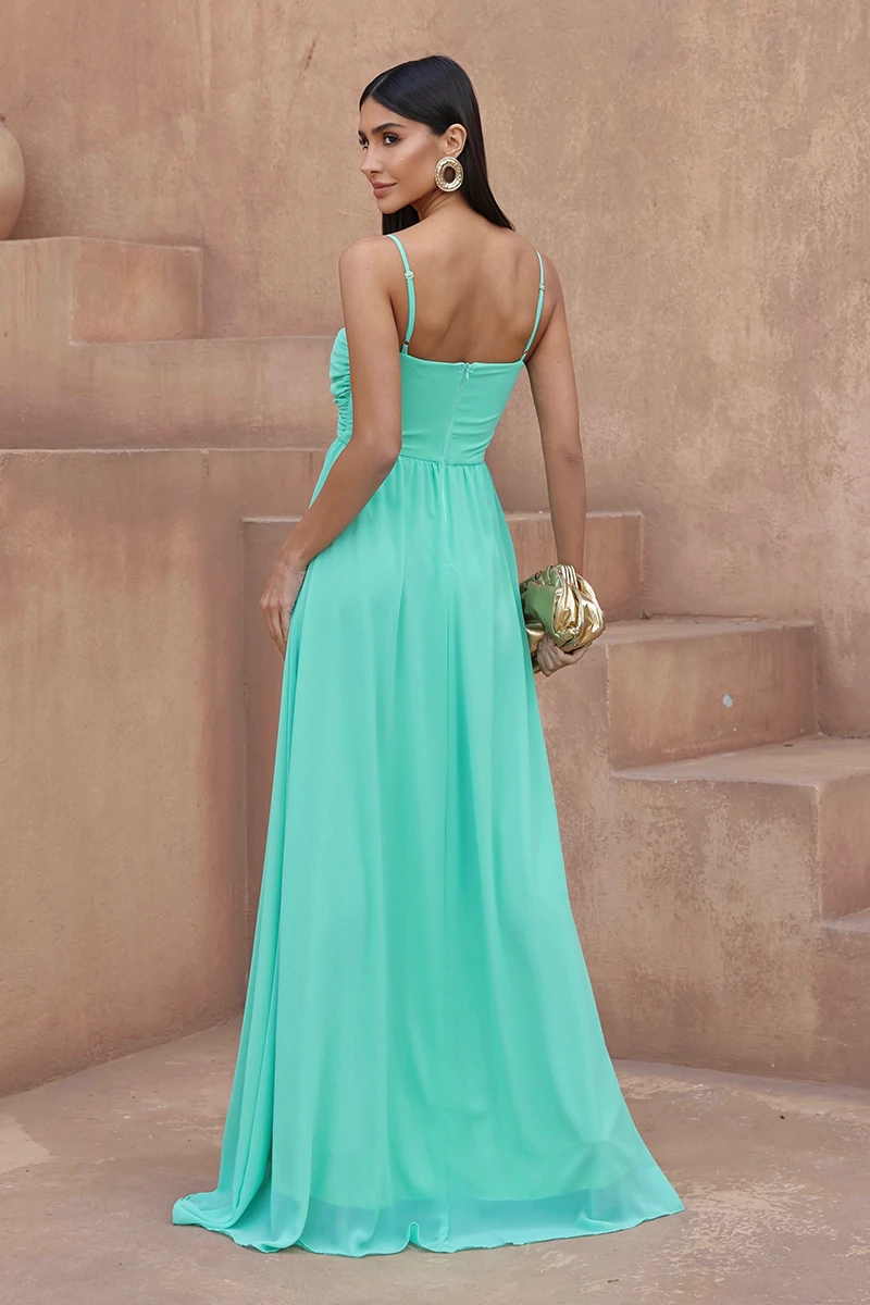 Dot Clothing - Dress Dot Clothing Longo Bethania Argola Gota Verde - 2586VERDE Dot Clothing - Dress Dot Clothing Longo Bethania Argola Gota Verde - 2586VERDE