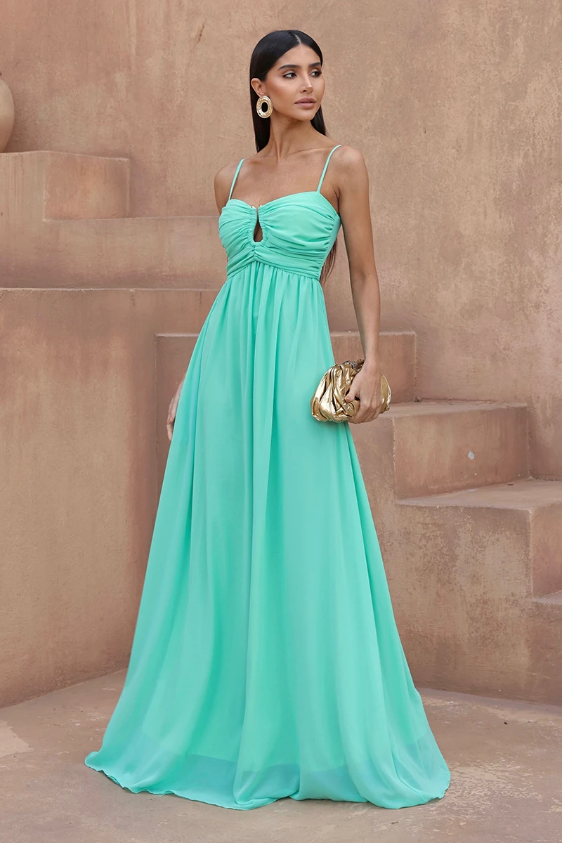 Dot Clothing - Dress Dot Clothing Longo Bethania Argola Gota Verde - 2586VERDE Dot Clothing - Dress Dot Clothing Longo Bethania Argola Gota Verde - 2586VERDE