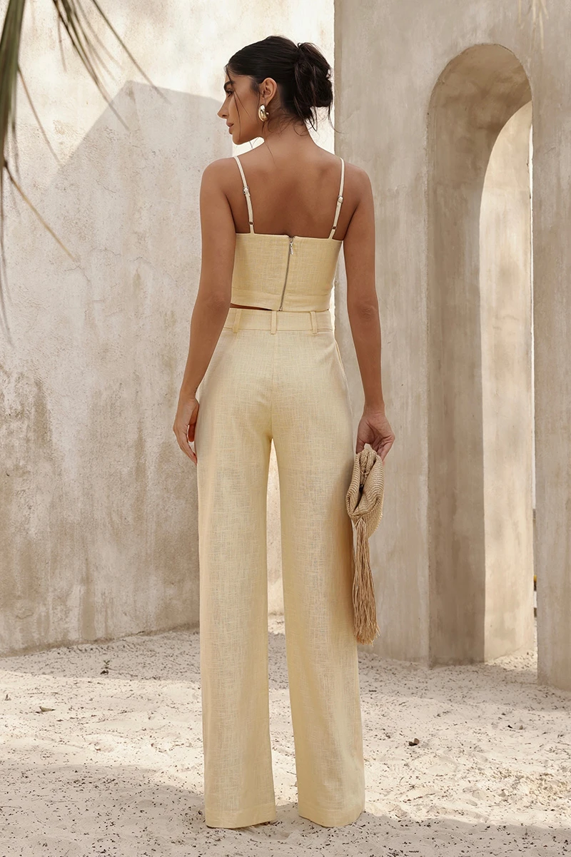 Dot Clothing - Pants Dot Clothing Terry Linen Yellow - 2821AMARELO Dot Clothing - Pants Dot Clothing Terry Linen Yellow - 2821AMARELO