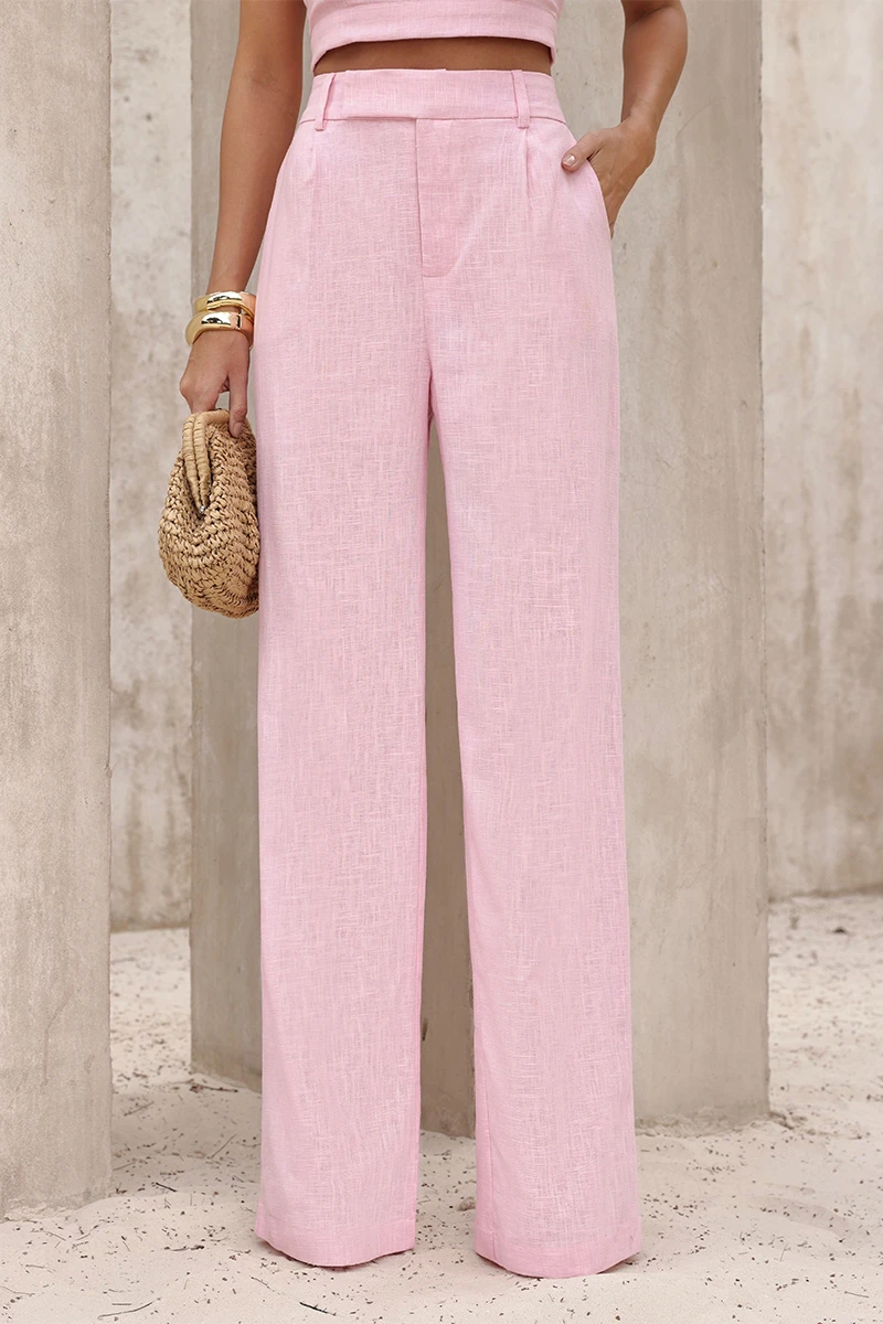 Dot Clothing - Pants Dot Clothing Terry Linen Pink - 2821ROSA Dot Clothing - Pants Dot Clothing Terry Linen Pink - 2821ROSA