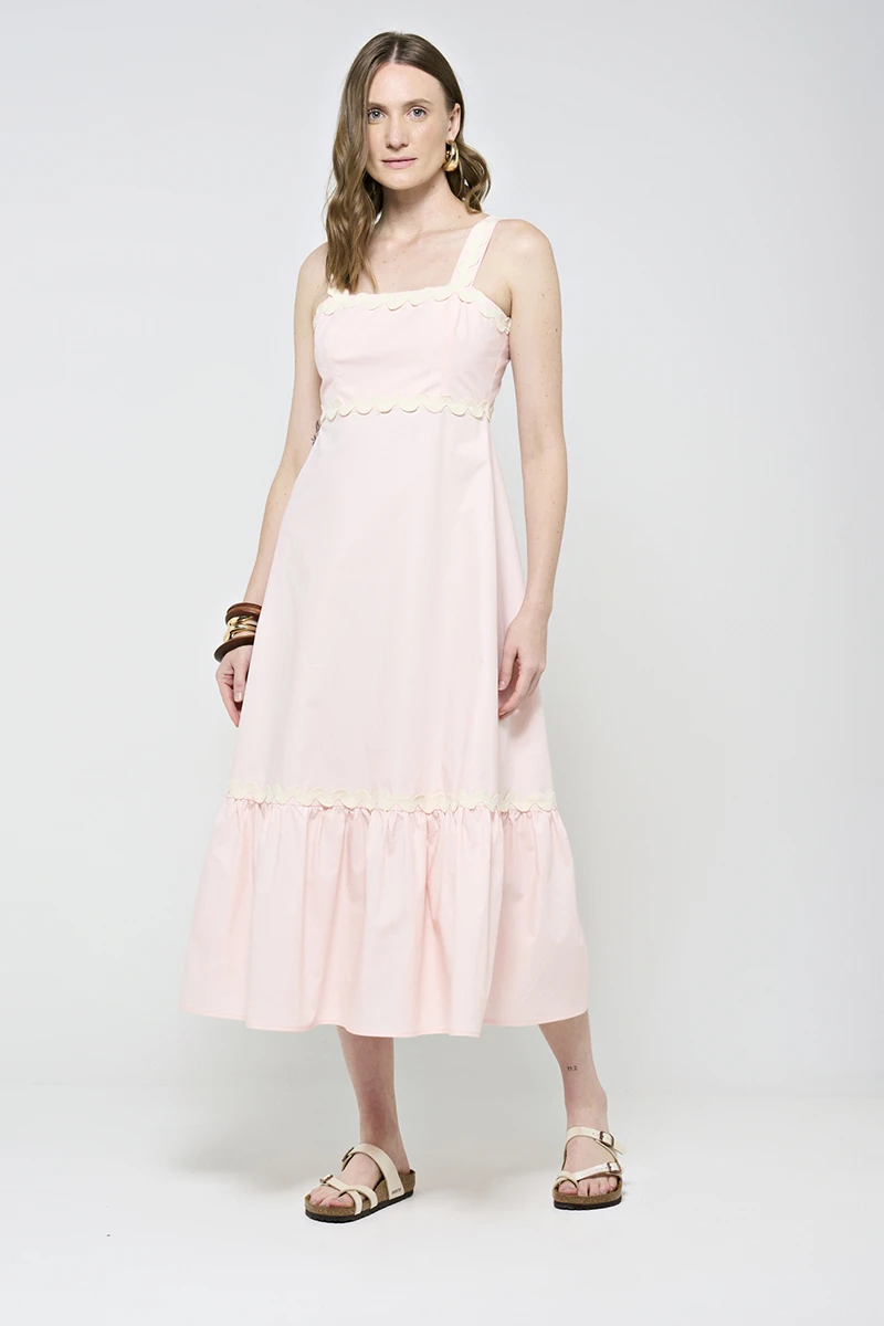 Hidrogênio - PEACH MIDI DRESS WITH SIANINHA - 20568246 Hidrogênio - PEACH MIDI DRESS WITH SIANINHA - 20568246