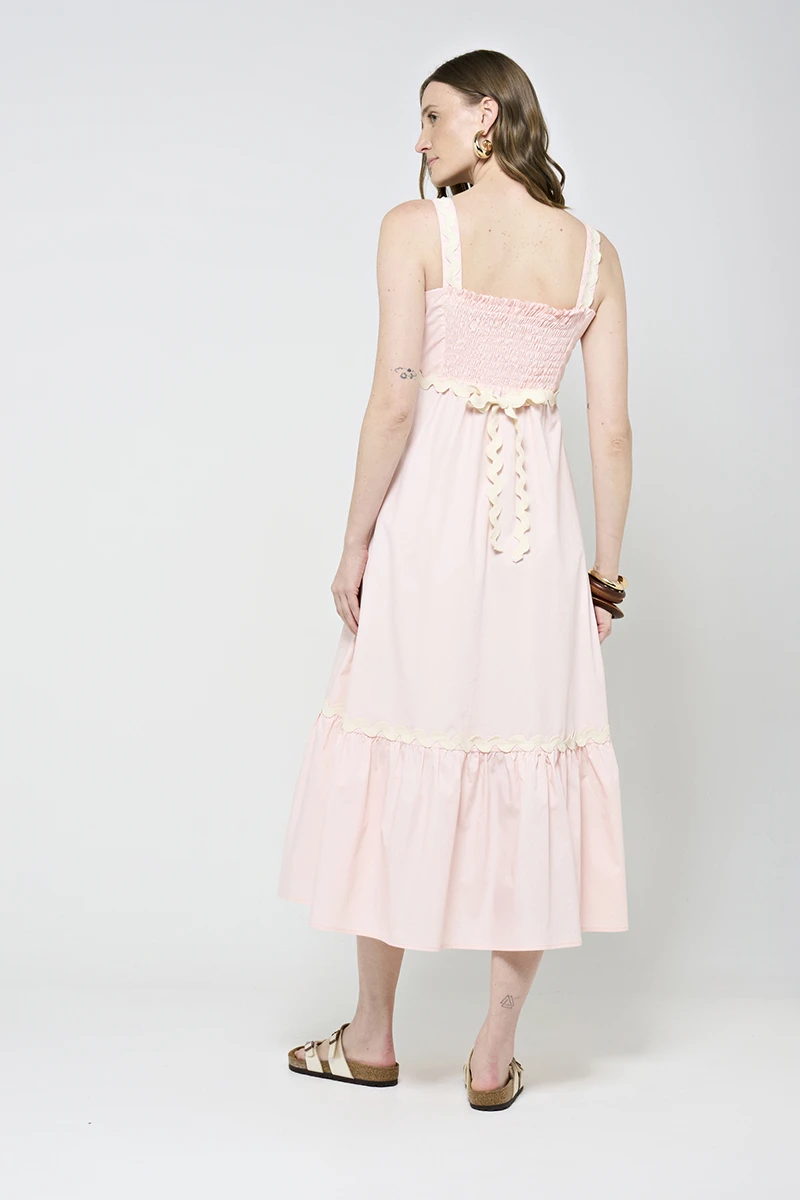 Hidrogênio - PEACH MIDI DRESS WITH SIANINHA - 20568246 Hidrogênio - PEACH MIDI DRESS WITH SIANINHA - 20568246