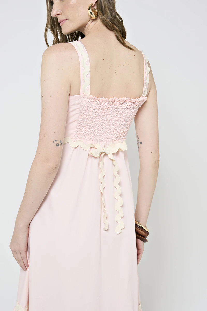 Hidrogênio - PEACH MIDI DRESS WITH SIANINHA - 20568246 Hidrogênio - PEACH MIDI DRESS WITH SIANINHA - 20568246