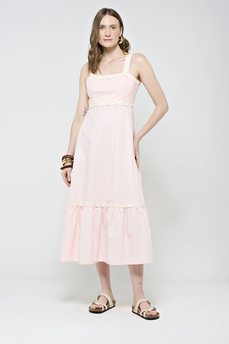 Hidrogênio - PEACH MIDI DRESS WITH SIANINHA - 20568246 Hidrogênio - PEACH MIDI DRESS WITH SIANINHA - 20568246