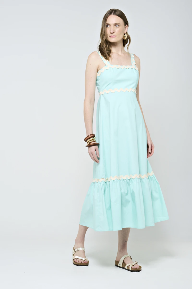 Hidrogênio - MIDI DRESS WITH WATER GREEN SIANINHA - 20568157 Hidrogênio - MIDI DRESS WITH WATER GREEN SIANINHA - 20568157