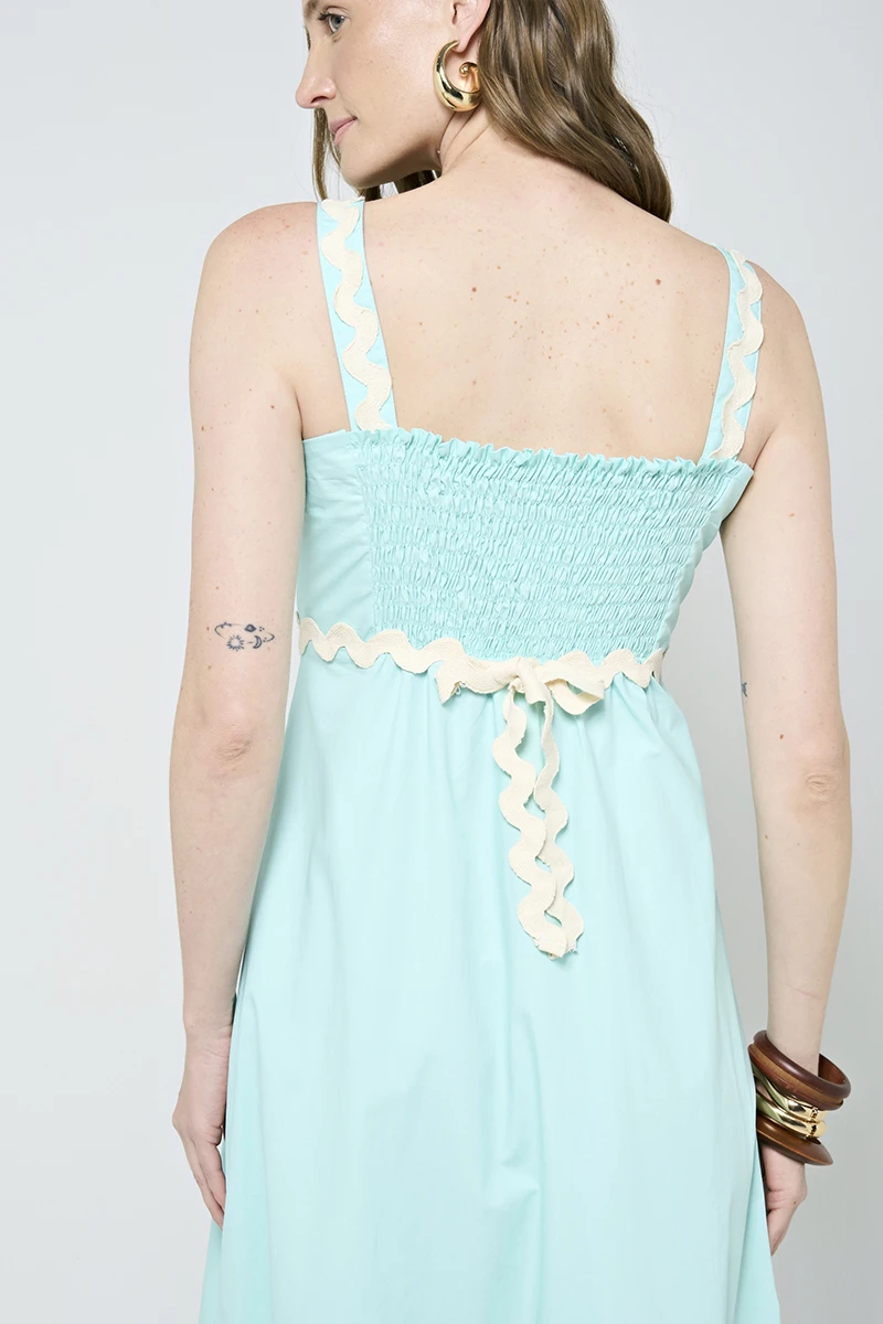 Hidrogênio - MIDI DRESS WITH WATER GREEN SIANINHA - 20568157 Hidrogênio - MIDI DRESS WITH WATER GREEN SIANINHA - 20568157