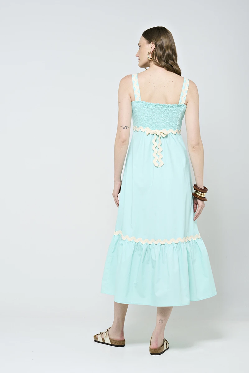 Hidrogênio - MIDI DRESS WITH WATER GREEN SIANINHA - 20568157 Hidrogênio - MIDI DRESS WITH WATER GREEN SIANINHA - 20568157