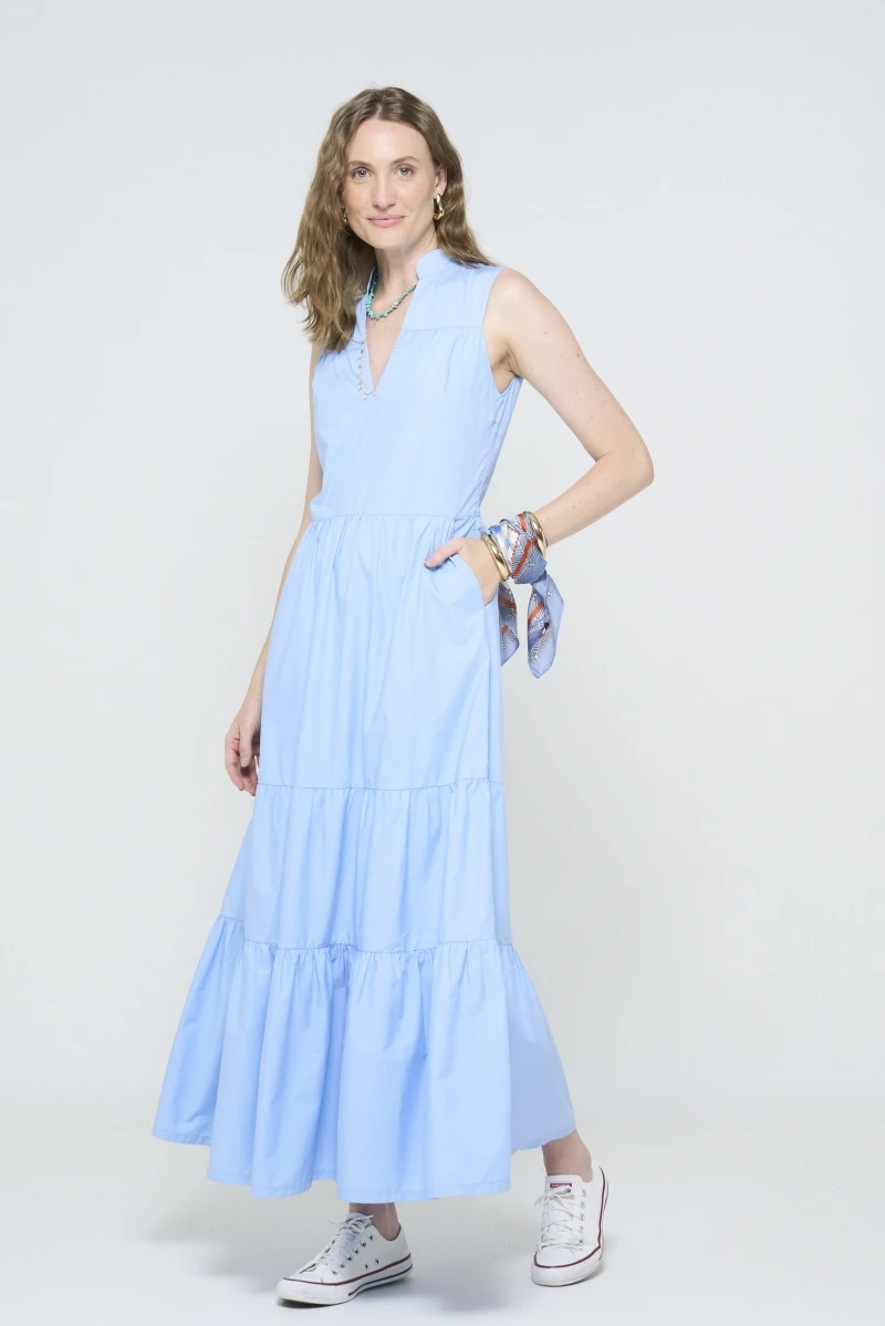 Hidrogênio - BABY BLUE PAPPER LONG DRESS - 20589111 Hidrogênio - BABY BLUE PAPPER LONG DRESS - 20589111