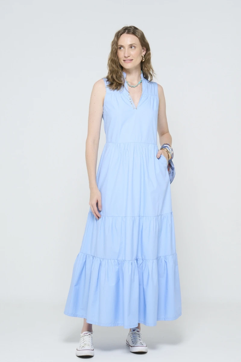 Hidrogênio - BABY BLUE PAPPER LONG DRESS - 20589111 Hidrogênio - BABY BLUE PAPPER LONG DRESS - 20589111