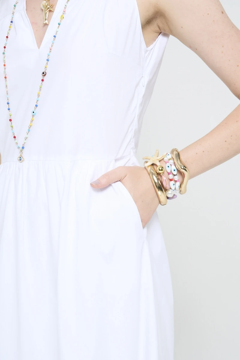 Hidrogênio - Long White Papper Dress - 20589002 Hidrogênio - Long White Papper Dress - 20589002