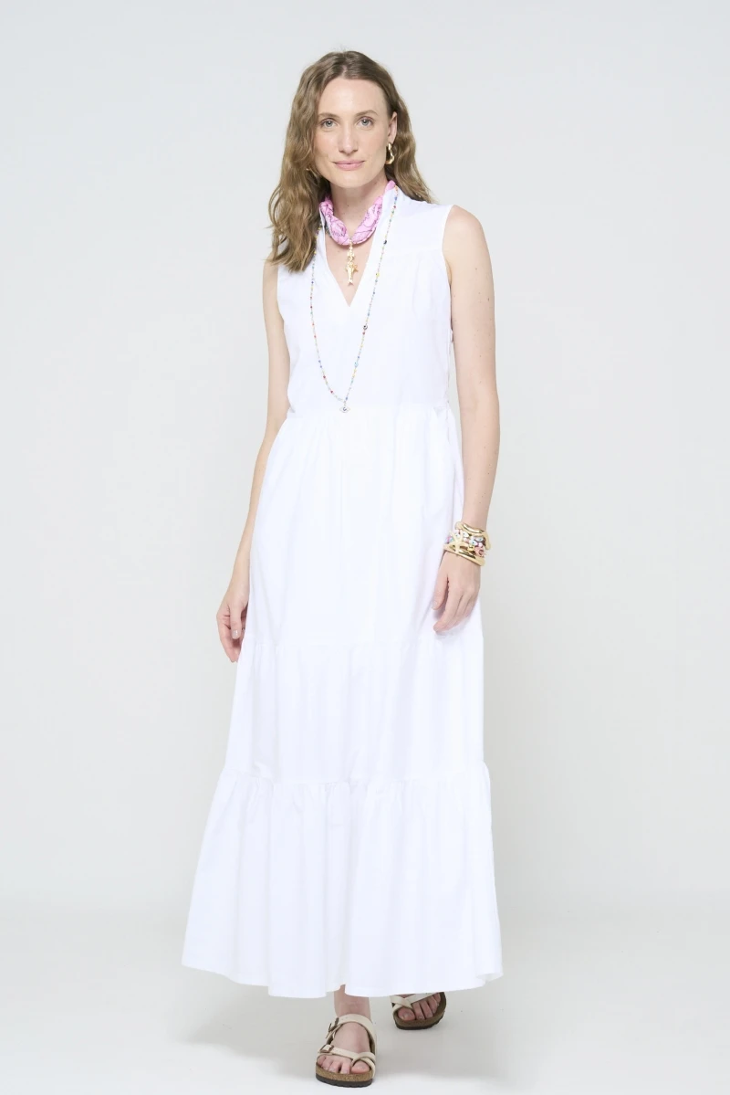 Hidrogênio - Long White Papper Dress - 20589002 Hidrogênio - Long White Papper Dress - 20589002