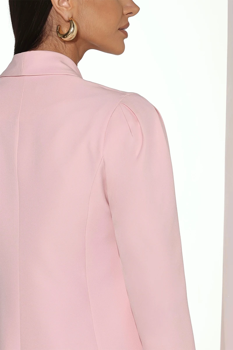 Dot Clothing - Blazer Dot Clothing Hazel Shoulder Pleats Pink - 2816ROSA Dot Clothing - Blazer Dot Clothing Hazel Shoulder Pleats Pink - 2816ROSA
