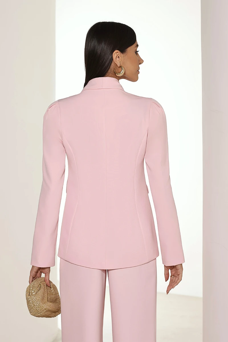 Dot Clothing - Blazer Dot Clothing Hazel Shoulder Pleats Pink - 2816ROSA Dot Clothing - Blazer Dot Clothing Hazel Shoulder Pleats Pink - 2816ROSA