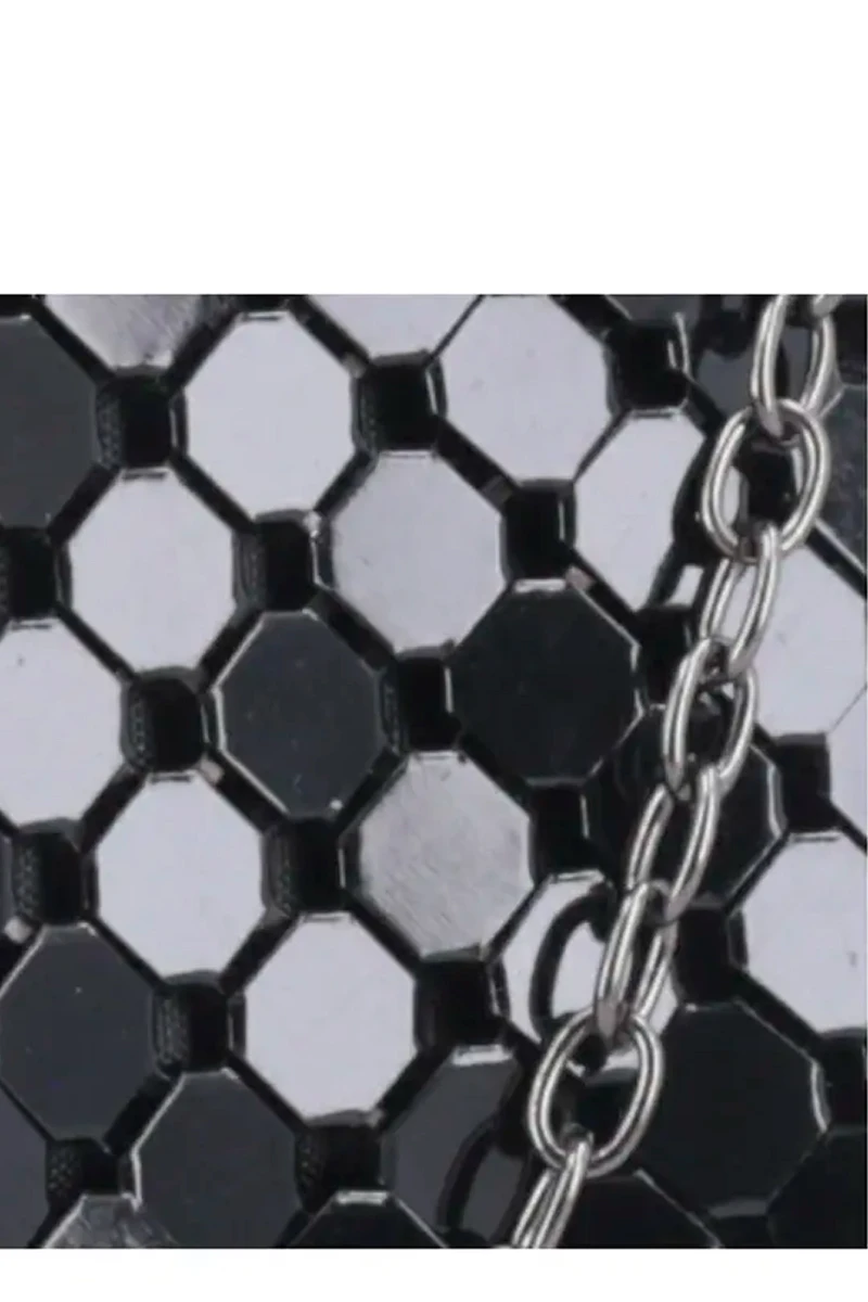Bauarte - Bauarte Party Hand Bag Mesh with Black Rhinestones - 00295331682PRE Bauarte - Bauarte Party Hand Bag Mesh with Black Rhinestones - 00295331682PRE