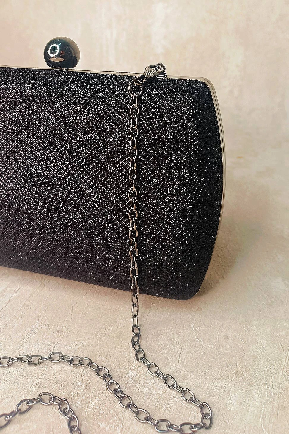 Bauarte - Black Glitter Bauarte Party Hand Bag - 0452172MPRE Bauarte - Black Glitter Bauarte Party Hand Bag - 0452172MPRE