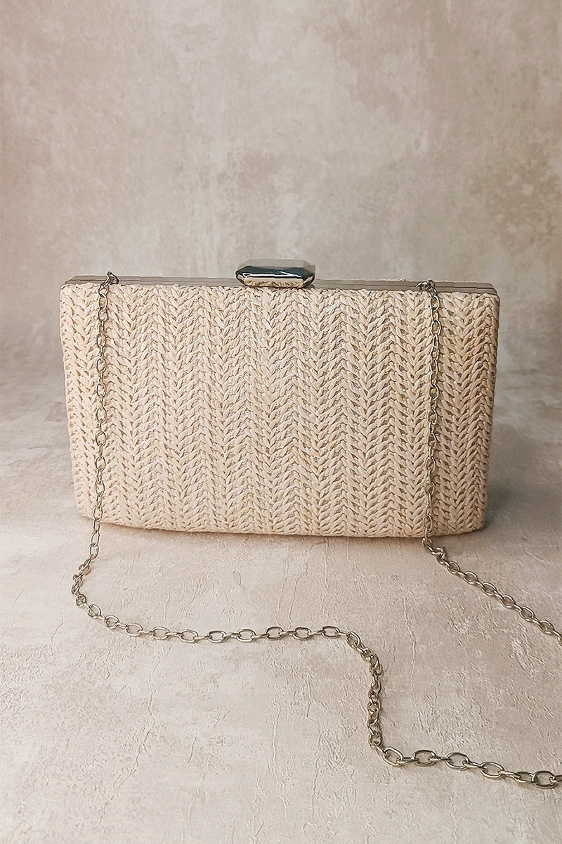 Outros - Bolsa Vicky Bijou Palha Bege - E006020BEG