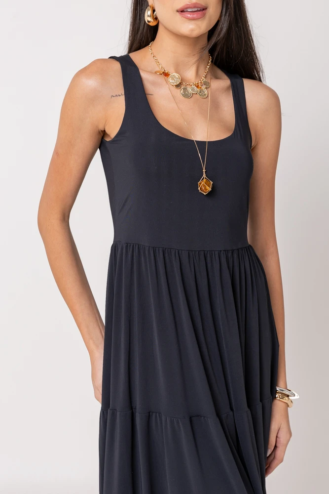 Hidrogênio - 3 MARIAS BLACK MIDI DRESS - 19594001