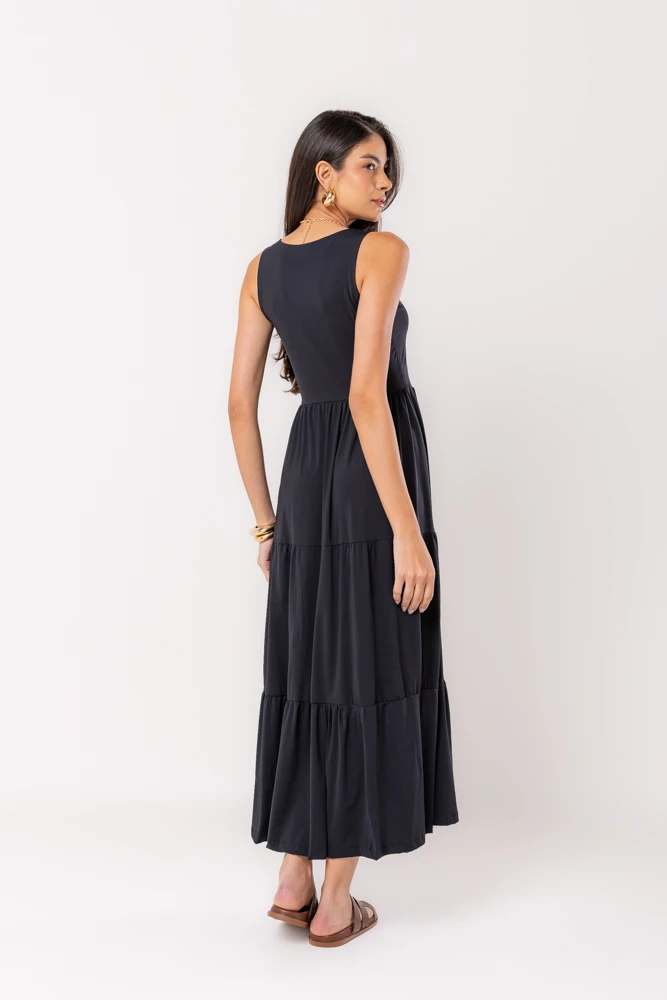 Hidrogênio - 3 MARIAS BLACK MIDI DRESS - 19594001