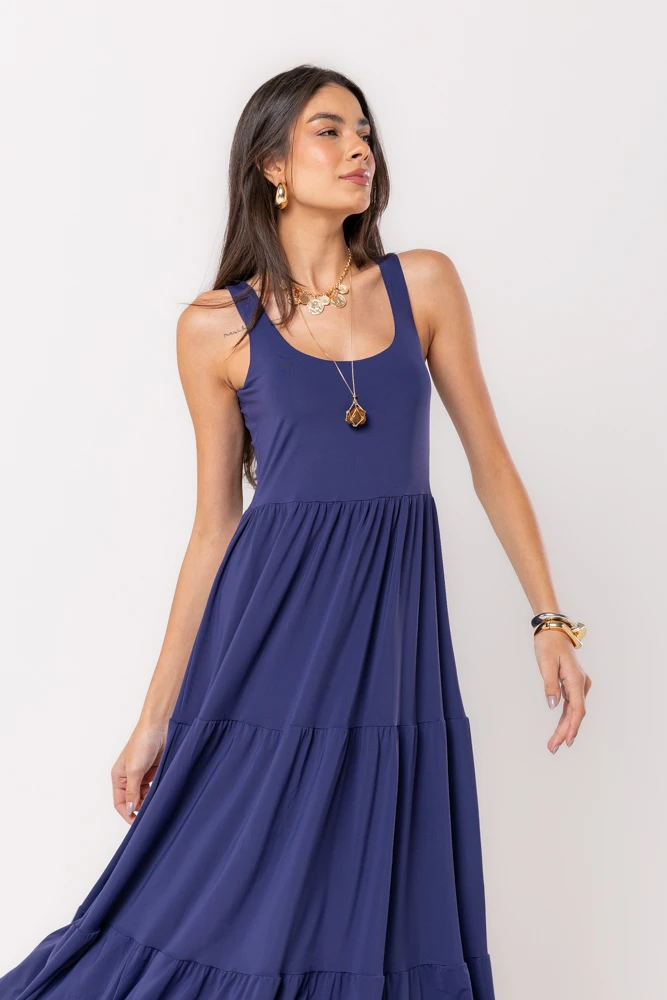 Hidrogênio - 3 MARIAS NAVY MIDI DRESS - 19594004 Hidrogênio - 3 MARIAS NAVY MIDI DRESS - 19594004