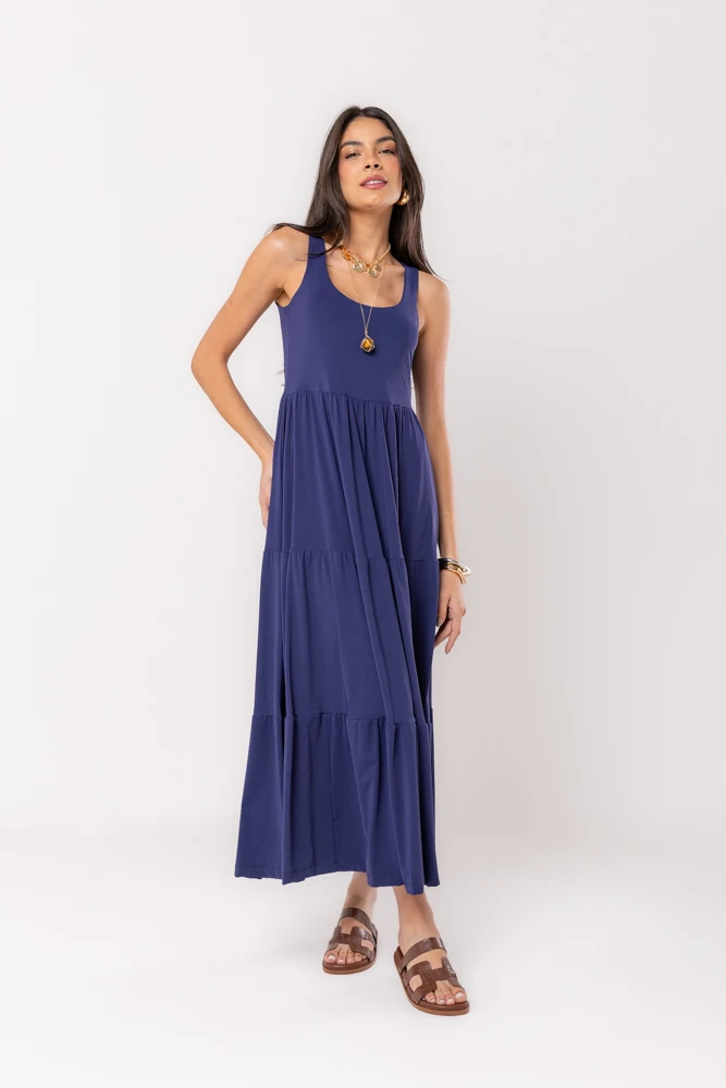 Hidrogênio - 3 MARIAS NAVY MIDI DRESS - 19594004 Hidrogênio - 3 MARIAS NAVY MIDI DRESS - 19594004
