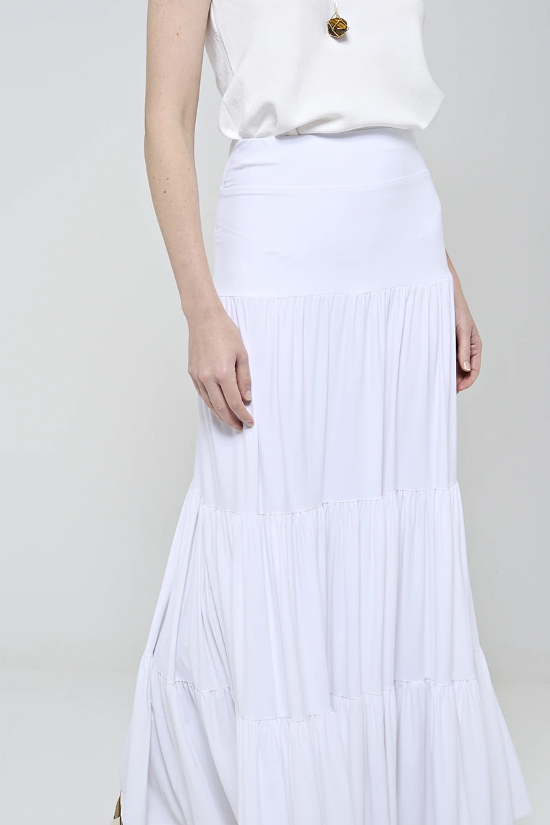 Hidrogênio - LONG SKIRT 3 MARIAS WHITE - 18925002