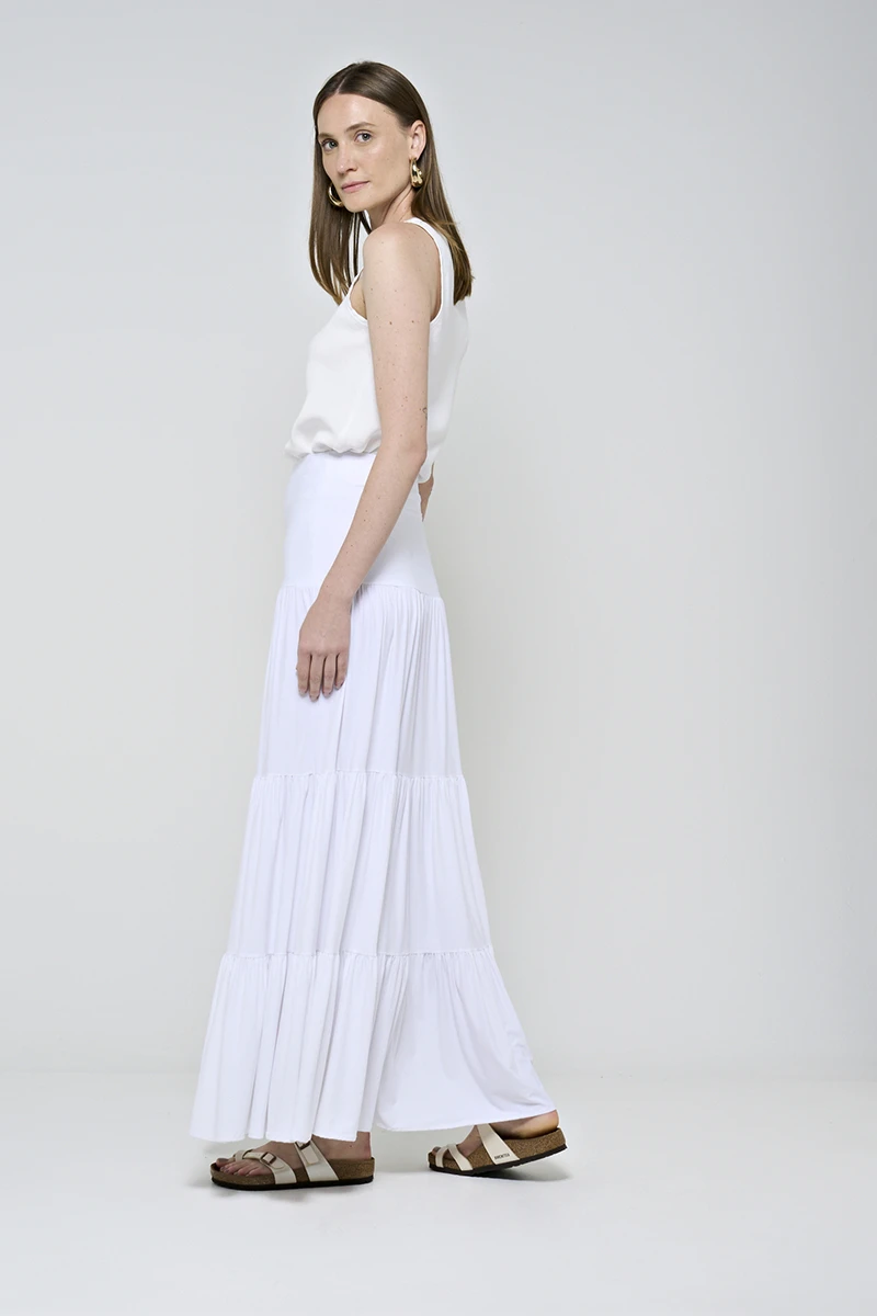 Hidrogênio - LONG SKIRT 3 MARIAS WHITE - 18925002