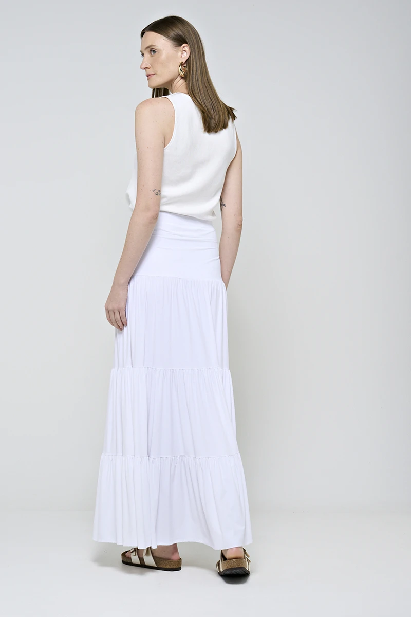 Hidrogênio - LONG SKIRT 3 MARIAS WHITE - 18925002