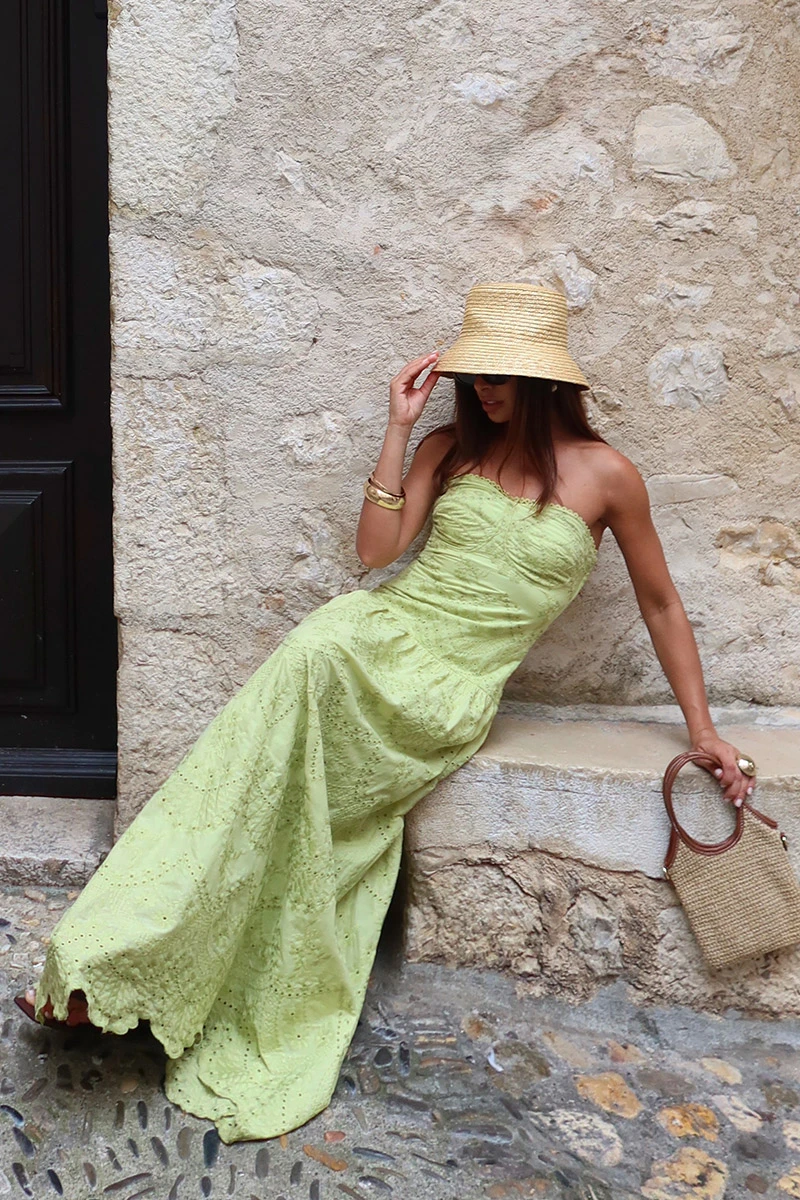 Dot Clothing - Dress Dot Clothing Helena TQC Laise lace Green Lemon - 2848VERDE