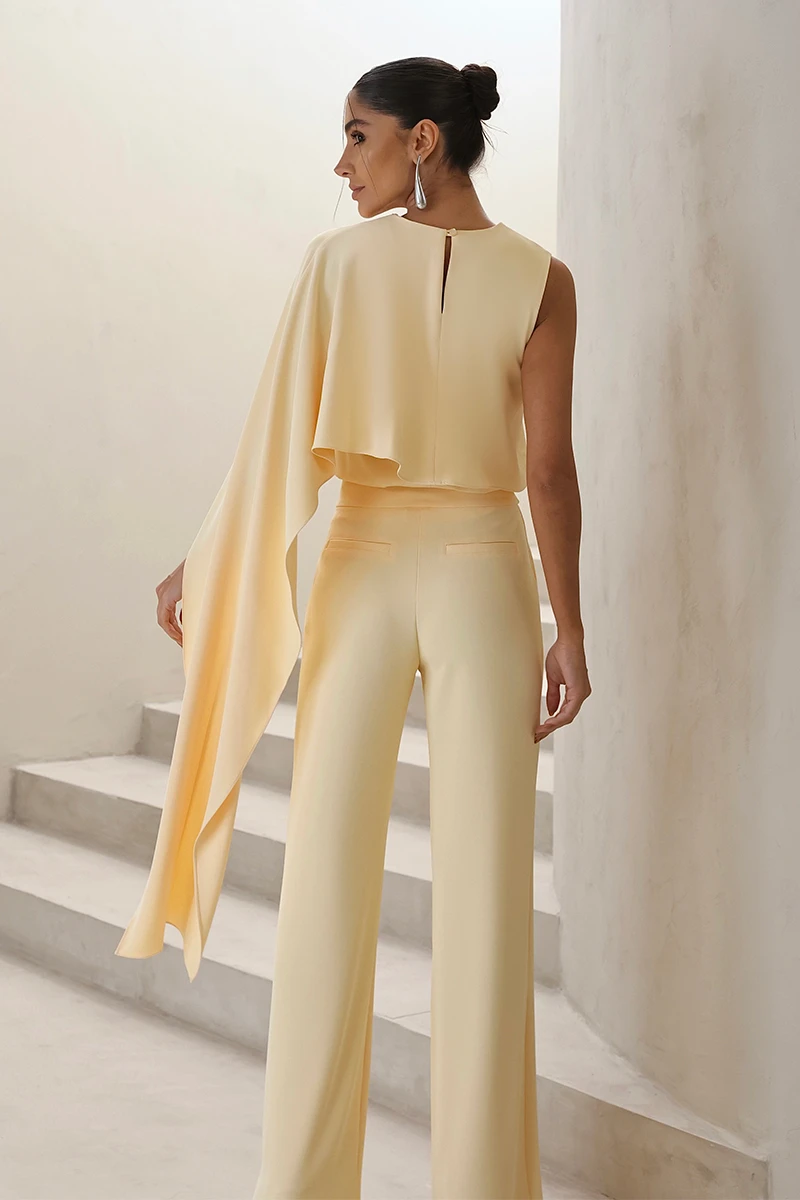Dot Clothing - Set Dot Clothing Pants and Asymmetric Shirt Butter - 2860AMAR